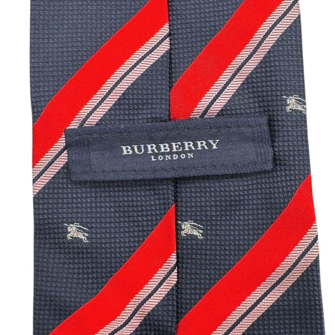 BURBERRY バーバリー ネクタイ レジメンタル シャドーホース ネイビー