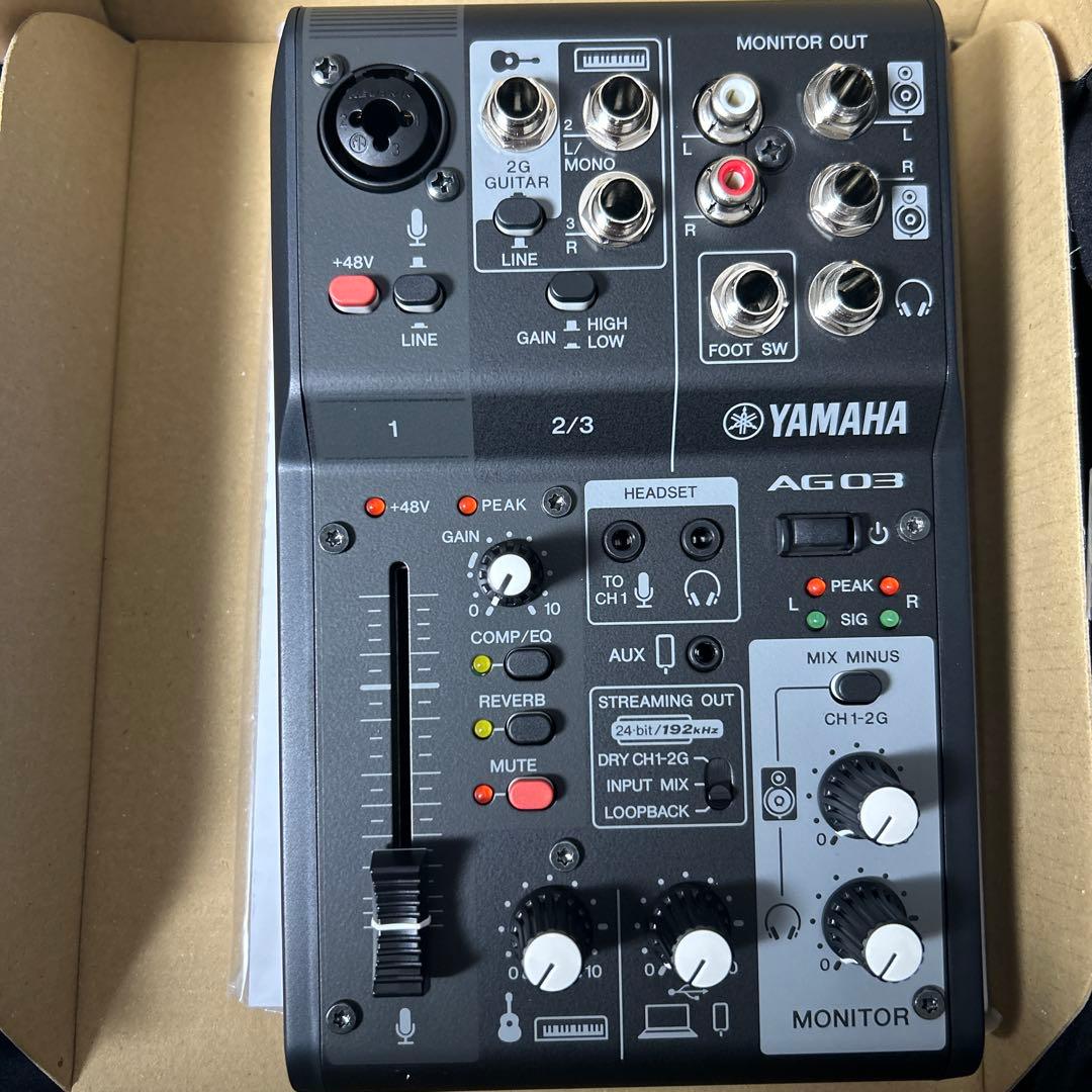 Yamaha AG03 MK2 ライブストリーミングミキサー
