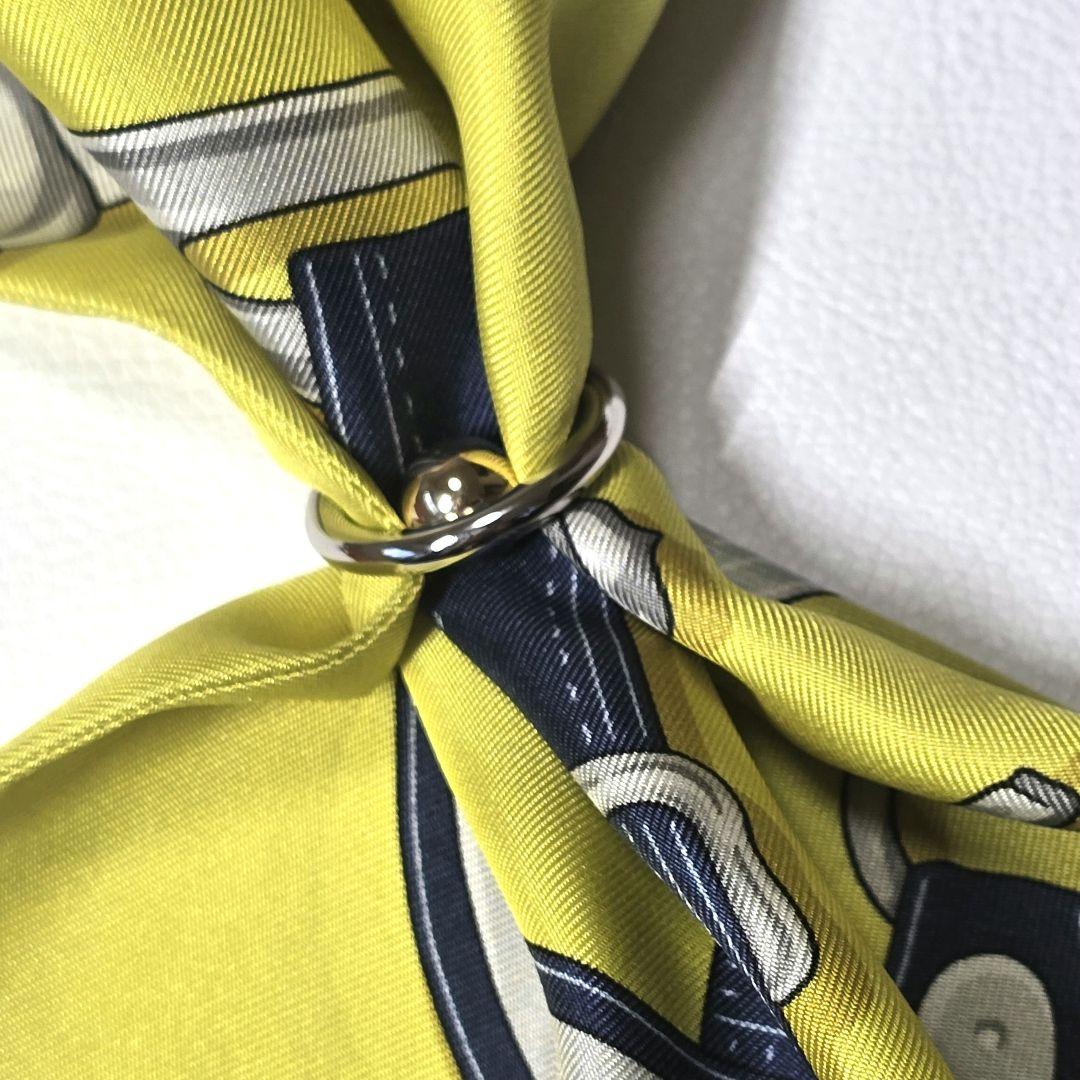【希少✨】エルメス スカーフリング サターン 70 シルバー x ゴールド