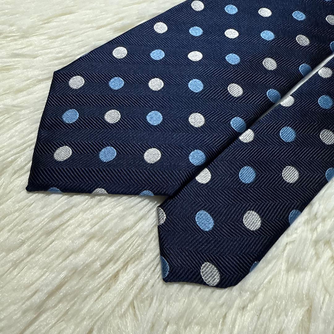 【未使用品】Paul Smith ブランドネクタイ　高級シルク　水玉
