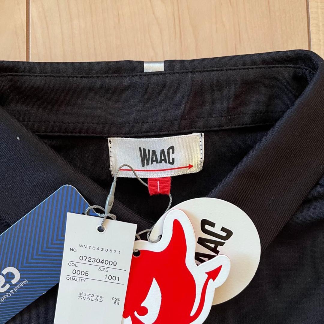 WAAC 長袖ポロシャツ ブラック色