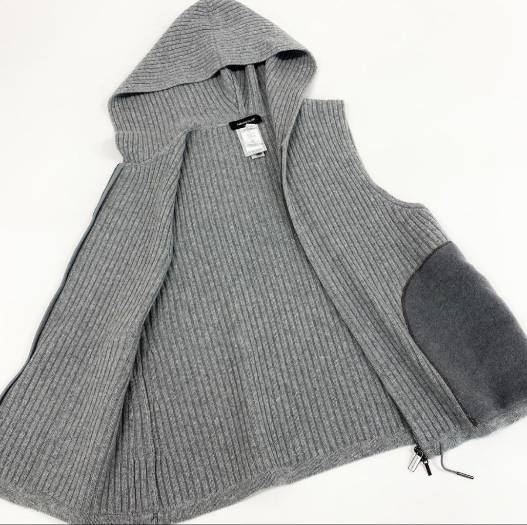 ⭐️ファビアナフィリッピ　カシミヤ混リブニット フーディベスト size XS⭐️