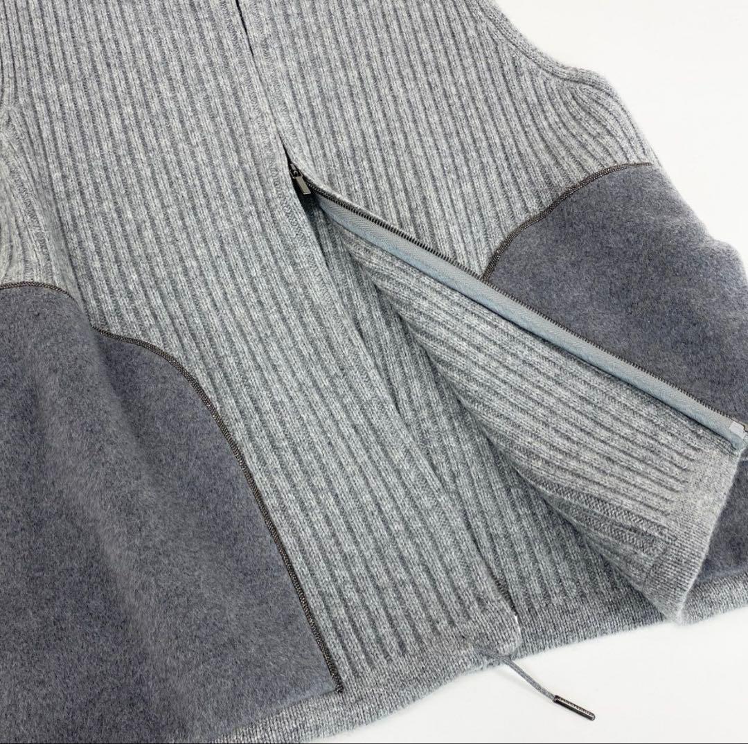 ⭐️ファビアナフィリッピ　カシミヤ混リブニット フーディベスト size XS⭐️