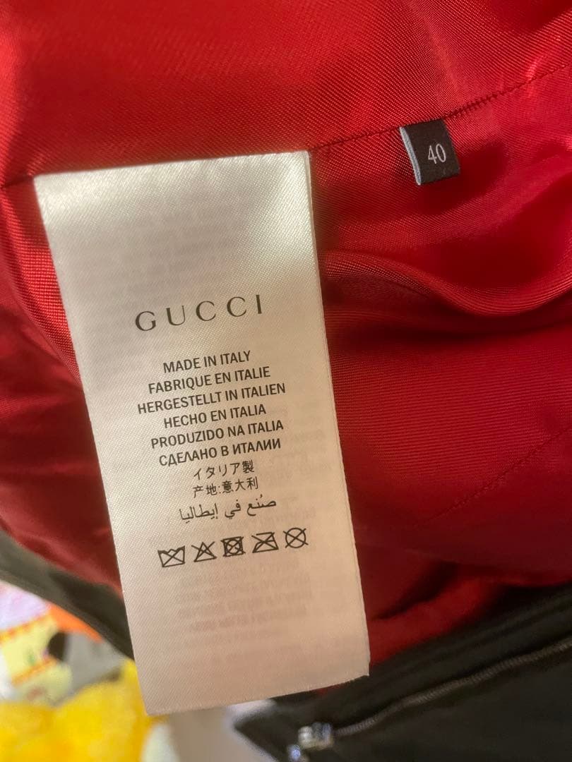 【限定値引】GUCCI ブラックラムレザージャケット 40サイズ