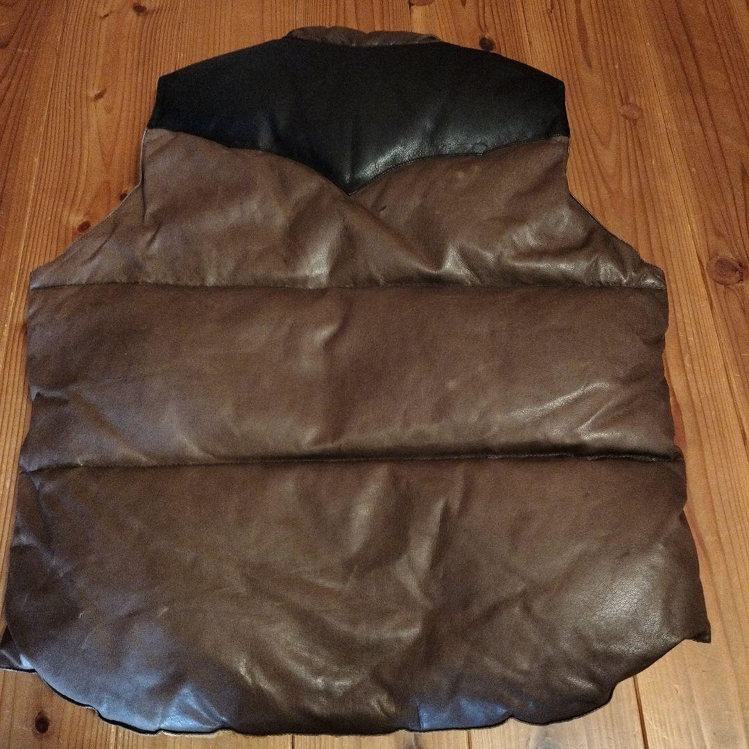 中古 THE FLAT HEAD ディアスキン 鹿革 ダウンベスト