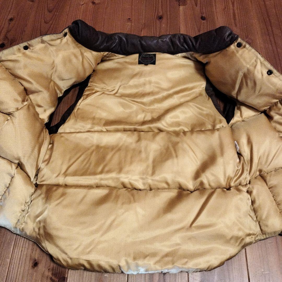 中古 THE FLAT HEAD ディアスキン 鹿革 ダウンベスト