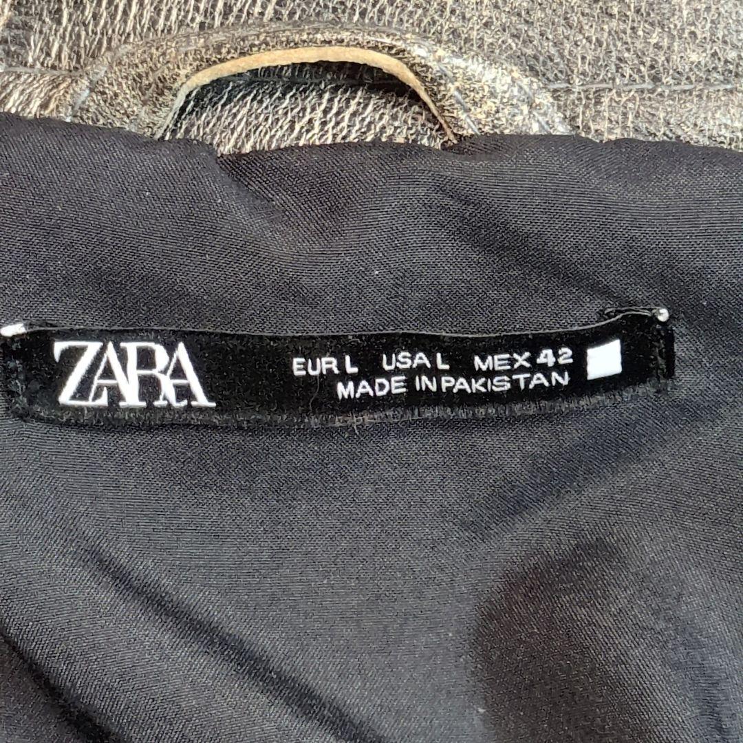 ZARA ザラ ライダース ラムレザー ダメージ加工 バイクウェア プロテクター