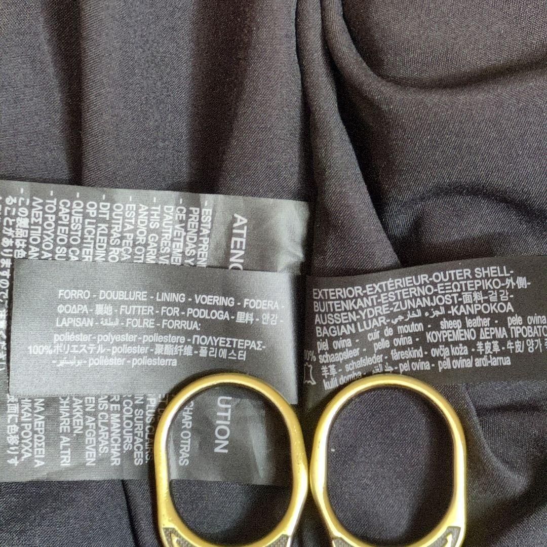 ZARA ザラ ライダース ラムレザー ダメージ加工 バイクウェア プロテクター