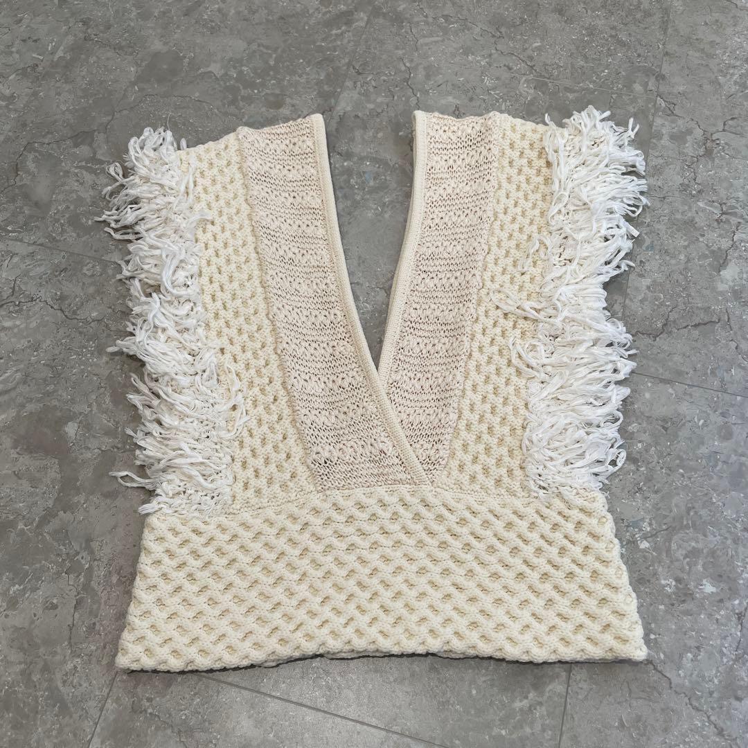 トップス leinwande Patchwork Fringe Top