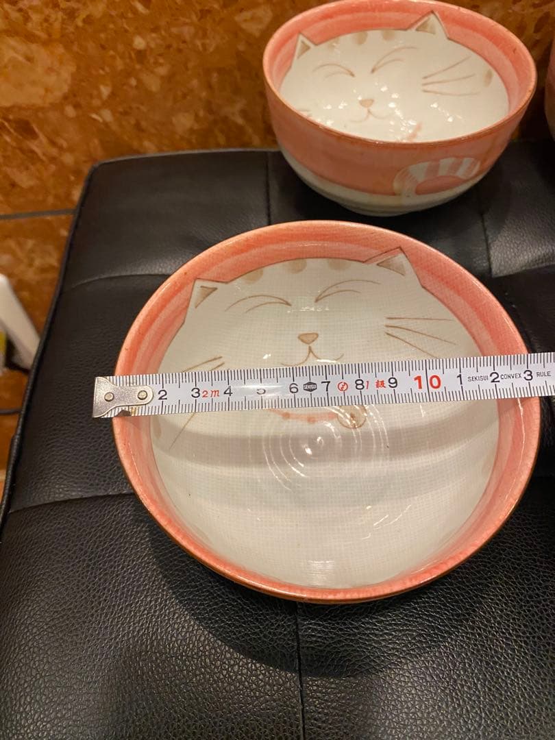 見谷陶器笑いねこどんぶり希少4個セット
