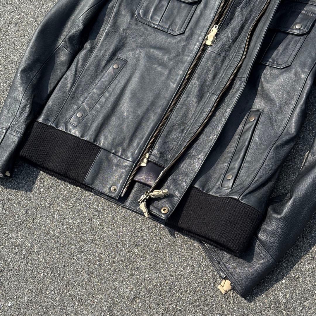 ジャケット・アウター 00s dark wear archive leather jacket