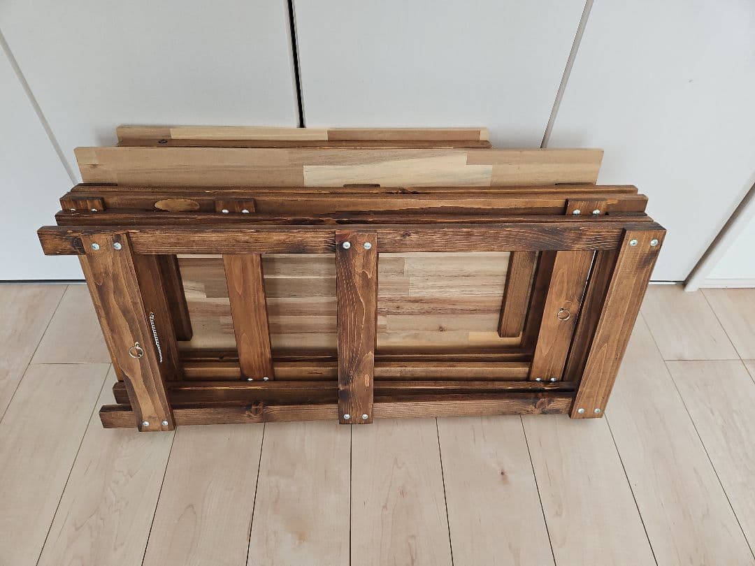 キッチンテーブル自作品【アカシア集成材】