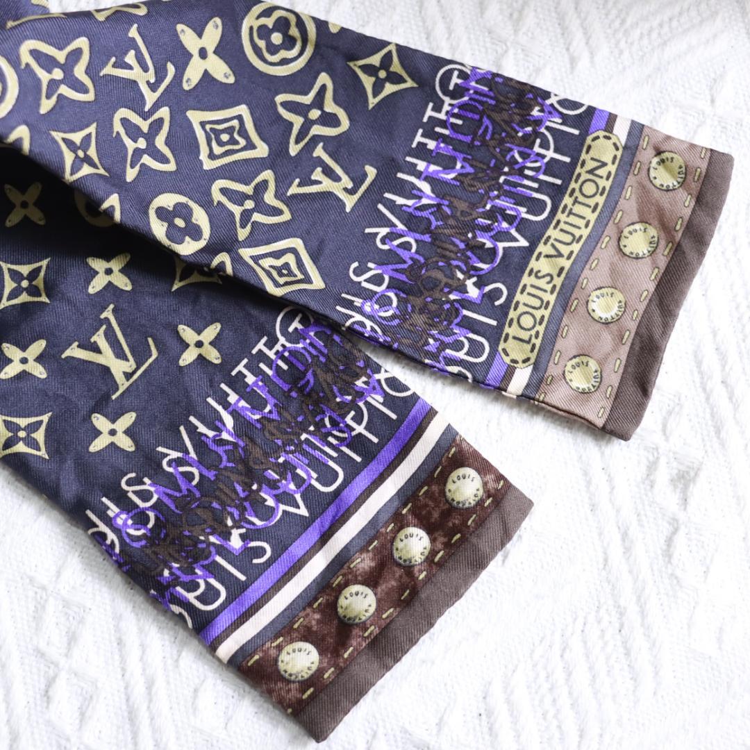 ら*ん様 LOUISVUITTON バンドー　スカーフ　リボン　モノグラム　ルイ