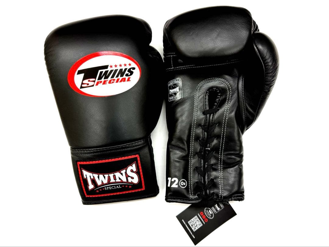 新品　タグ付　TWINS 12ozグローブ　黒　紐式　ヒモ式　ツインズ