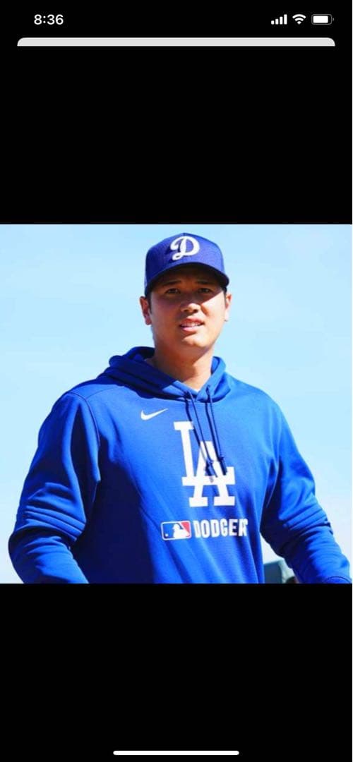 2025 大谷翔平選手 着用モデル Lサイズ ドジャースパーカー MLB