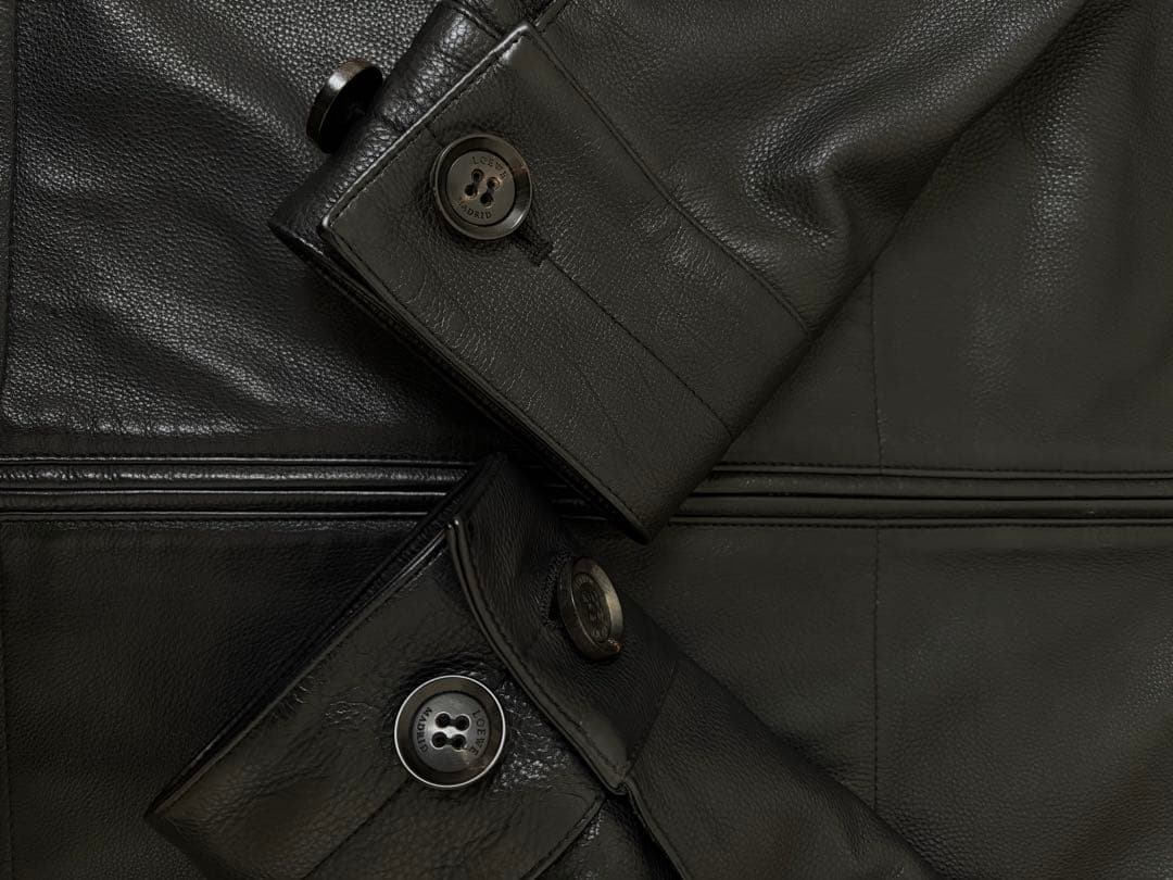 ジャケット・アウター LOEWE hooded calfskin leather jacket 52
