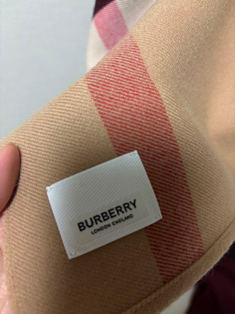 BURBERRY バーバリー ノバチェック リバーシブル ウールカシミヤポンチョ