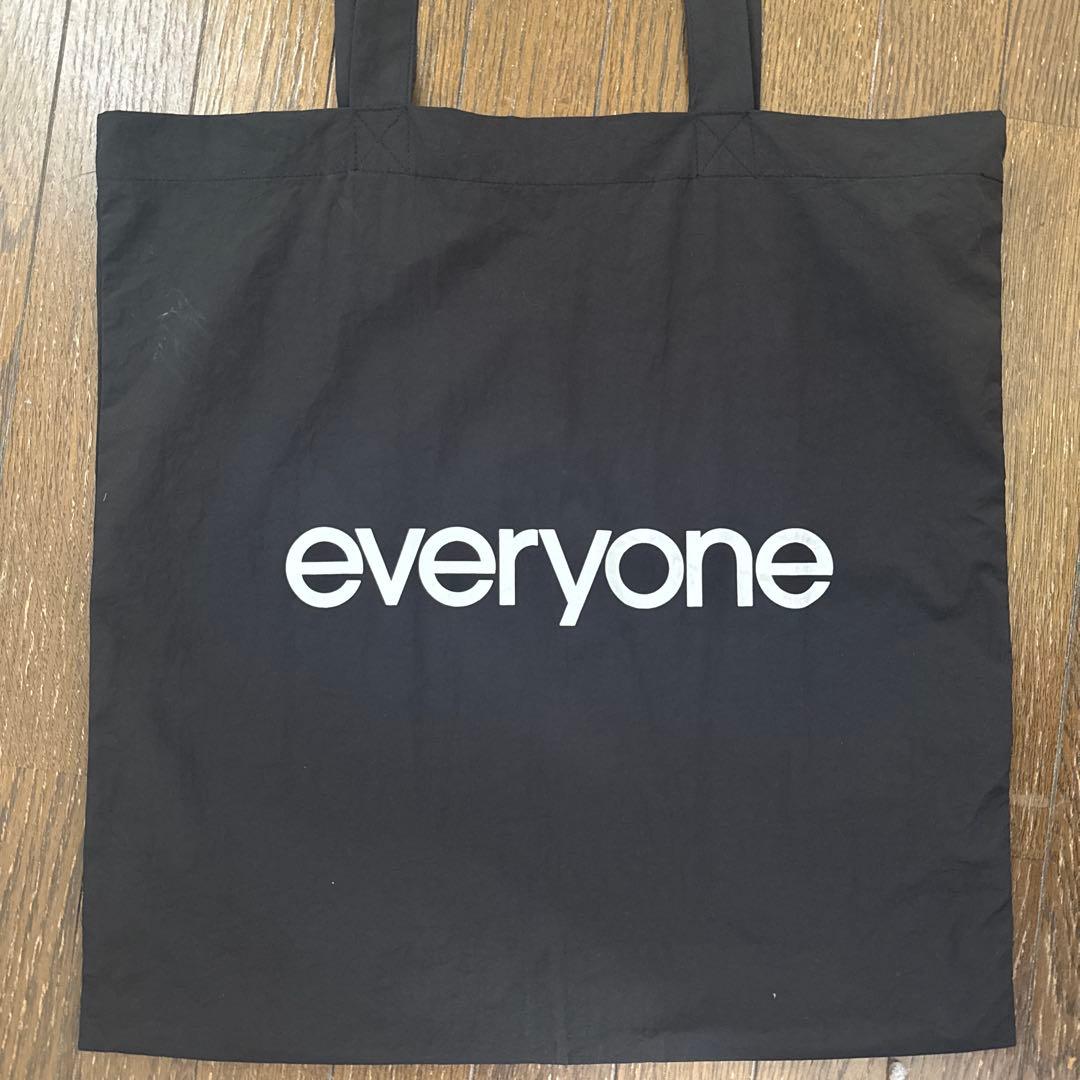 everyone ロゴ トートバッグ 黒