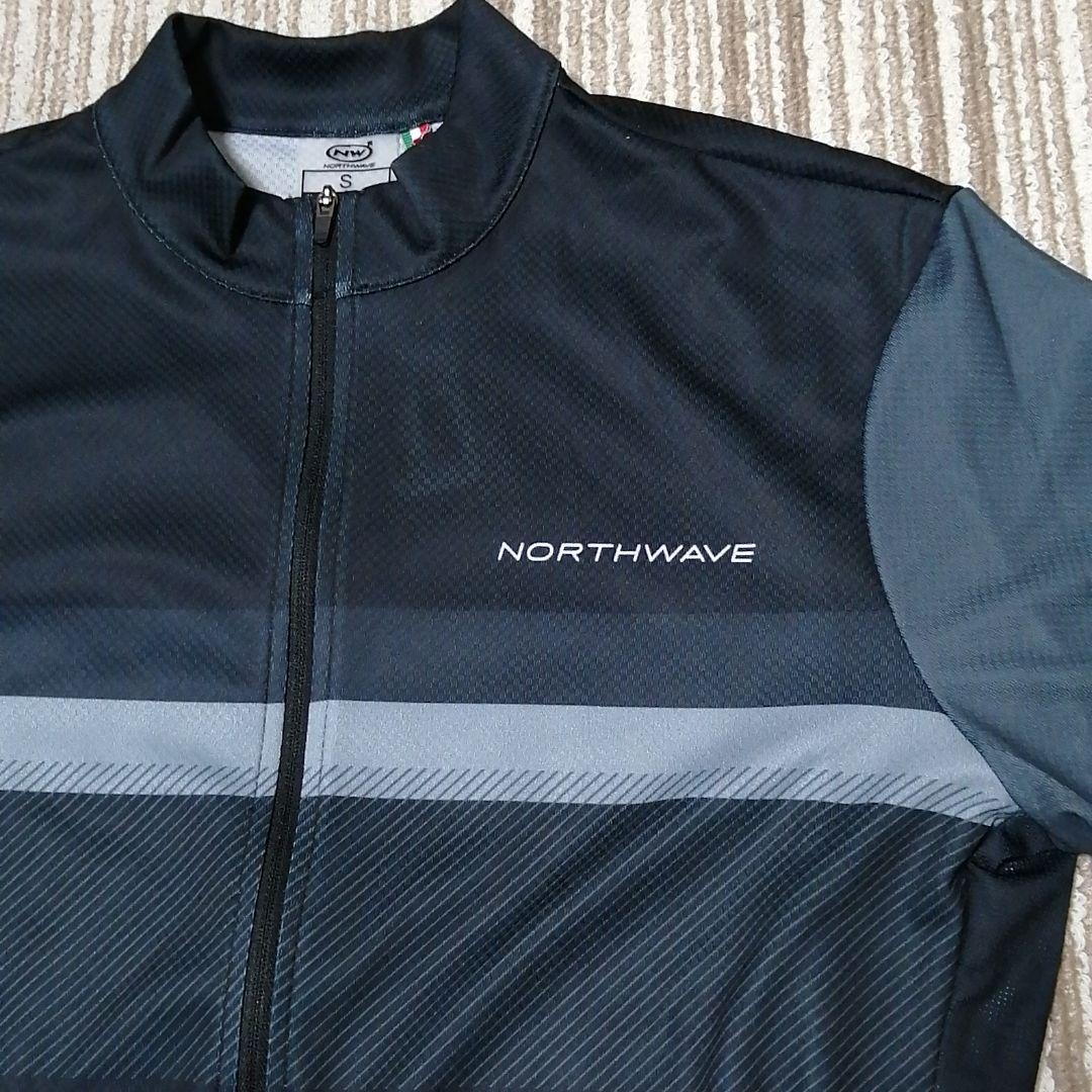 新品 半袖ジャージ ノースウェーブ 黒/灰 M ゆったり目