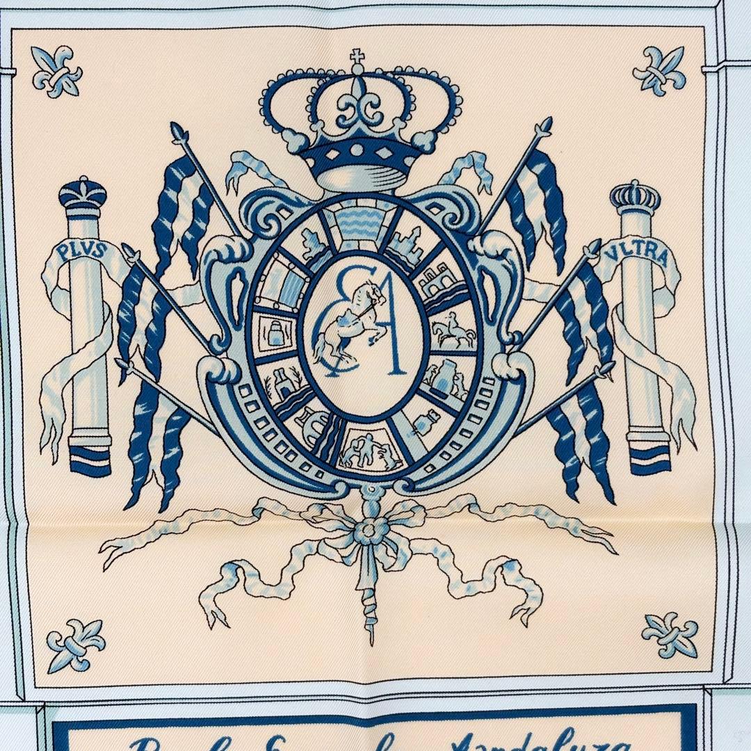 ♡美品♡ エルメス カレ90 王立アンダルシア馬術学校 シルク100%