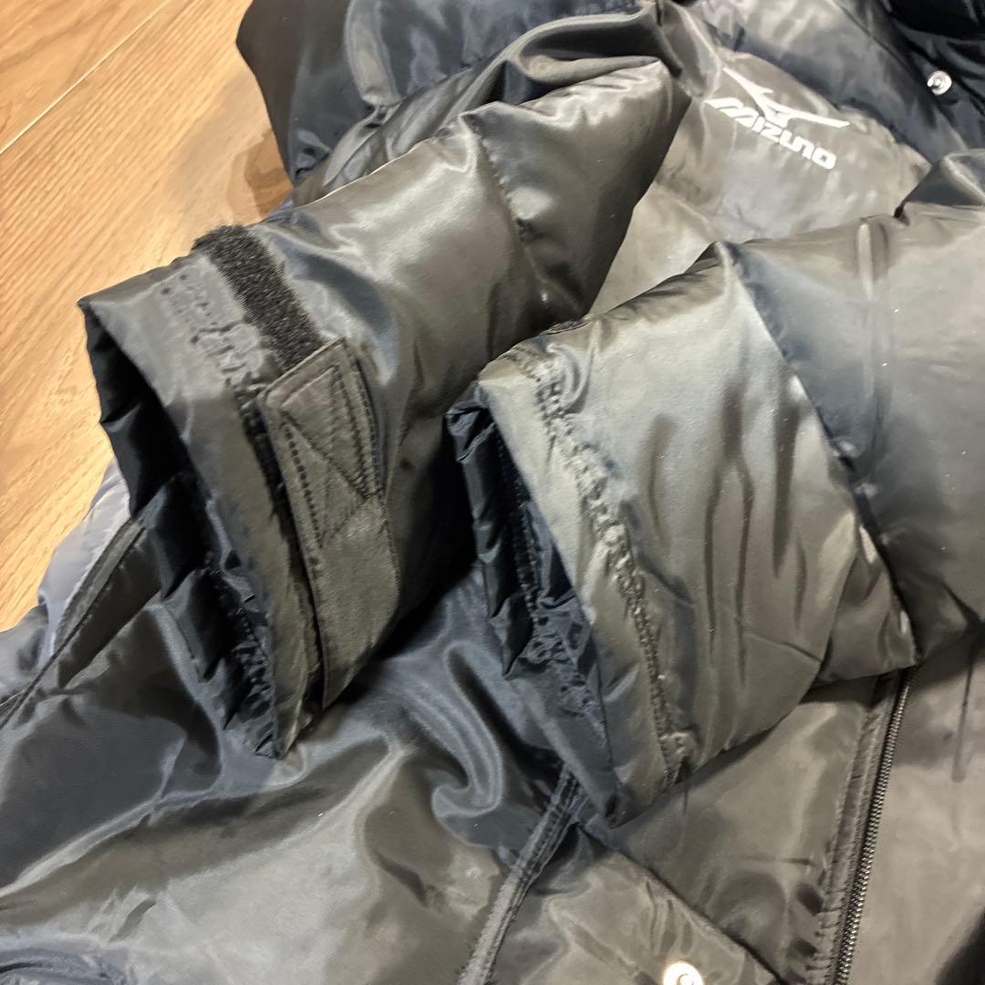 【美品】ミズノ　ベンチコート　ブラック　Ｍ　ダウン　防水　撥水　ロング