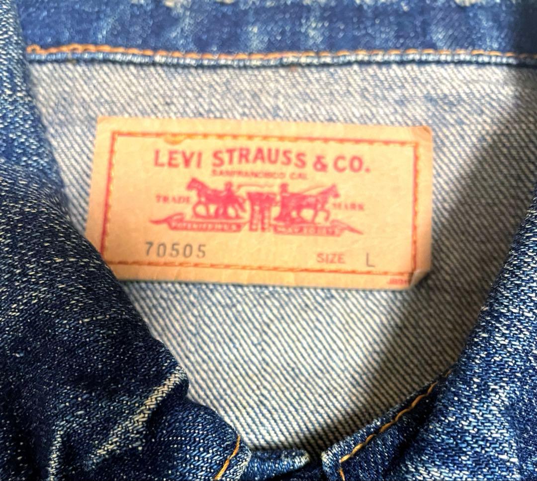 Levi's インディゴデニムジャケット　70505 古着❣️ Ｌ　リーバイス