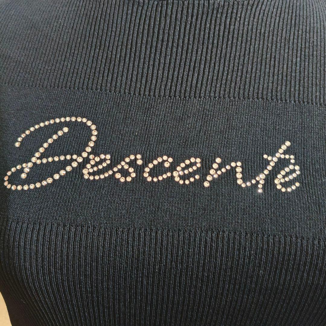 【美品】DESCENTE GOLF LUXE 半袖 モックネック ニット L