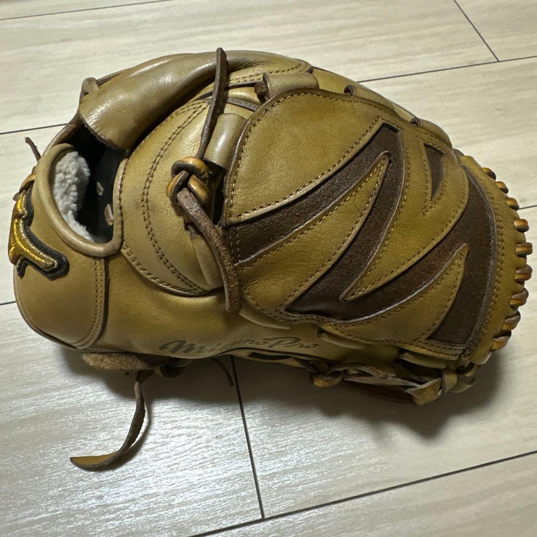 【値下げ不可・良型】Mizuno Pro 硬式投手用グローブ イエロー