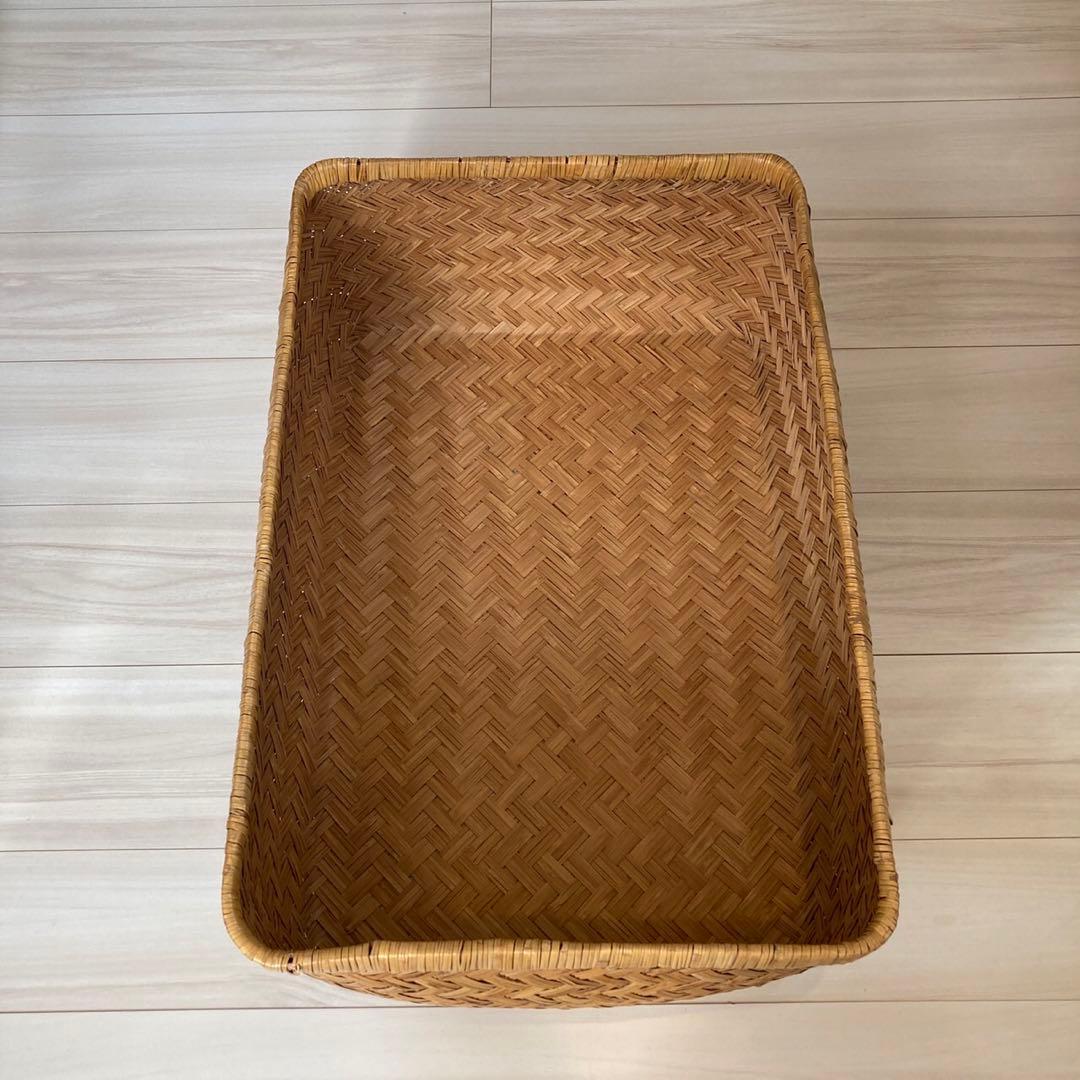 柳行季 こうり 行李 つづら籠 昭和レトロ アンティーク38×57cm