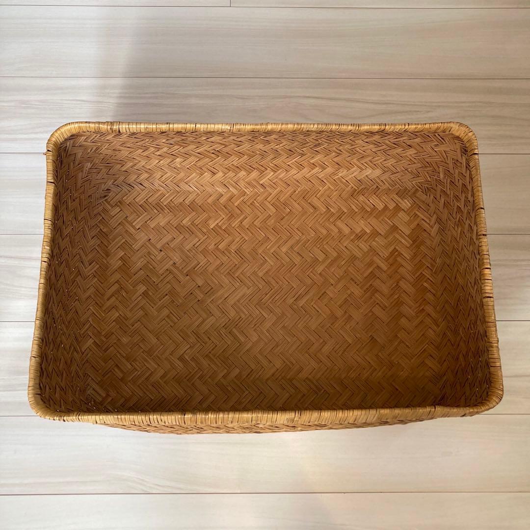 柳行季 こうり 行李 つづら籠 昭和レトロ アンティーク38×57cm