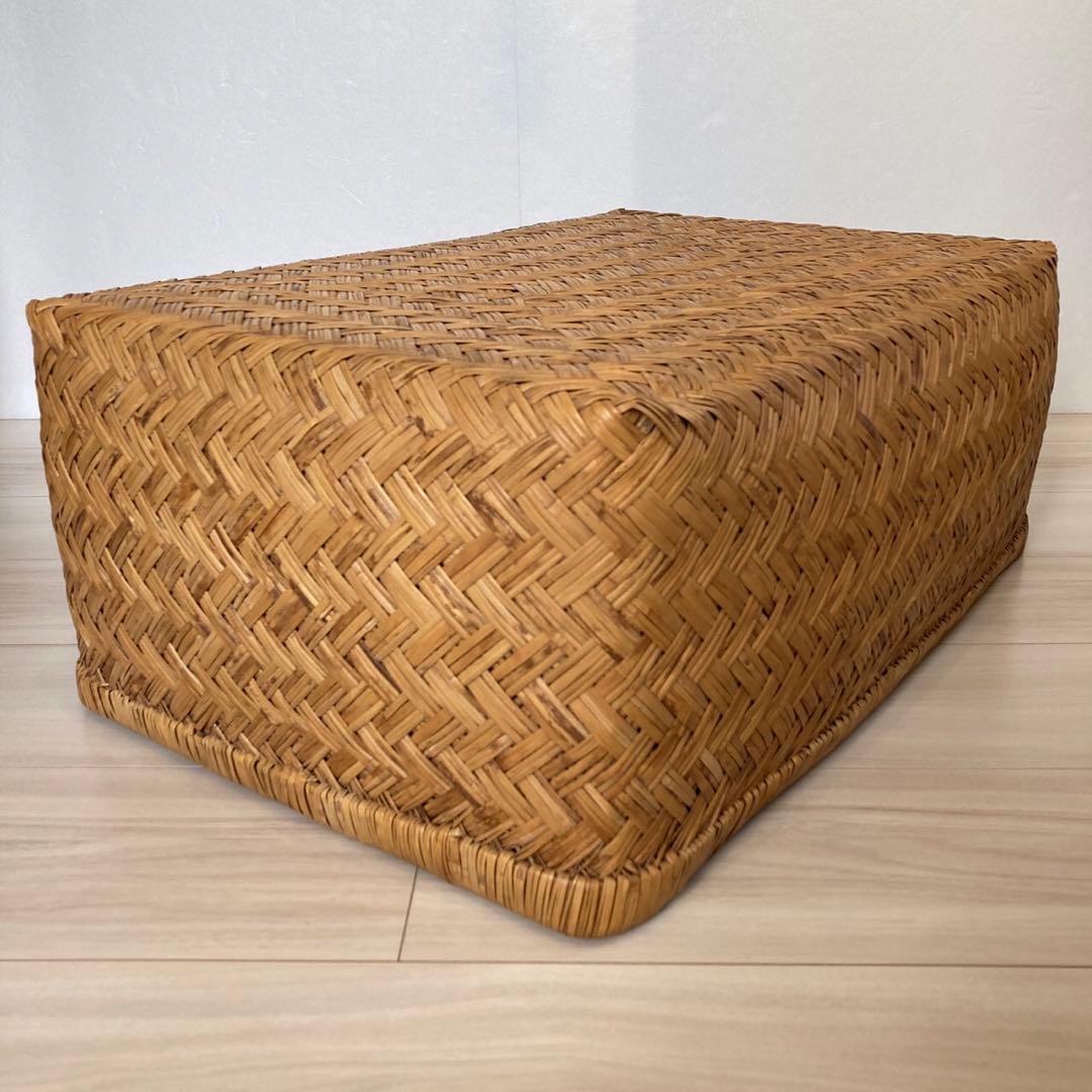 柳行季 こうり 行李 つづら籠 昭和レトロ アンティーク38×57cm