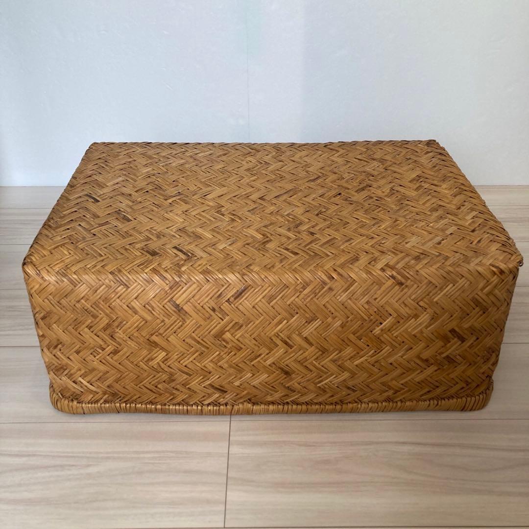 柳行季 こうり 行李 つづら籠 昭和レトロ アンティーク38×57cm