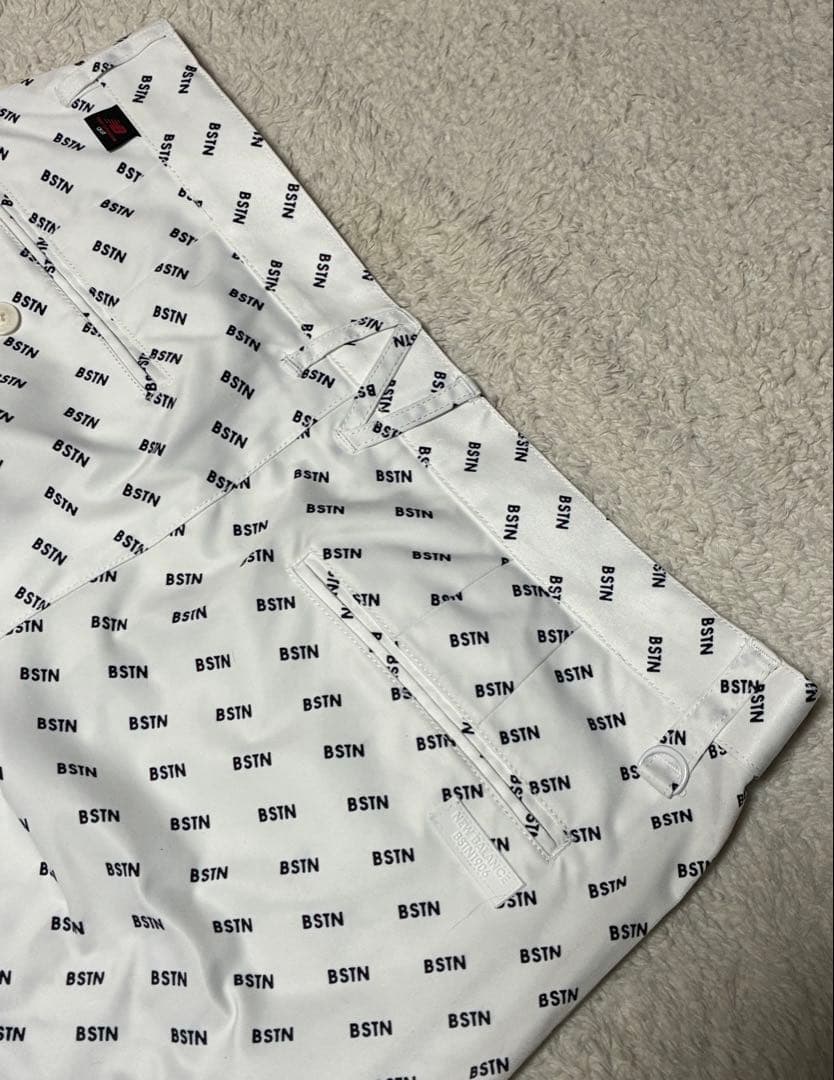 new balance golfパンツ BSTNモノグラムパンツ 白 サイズ6