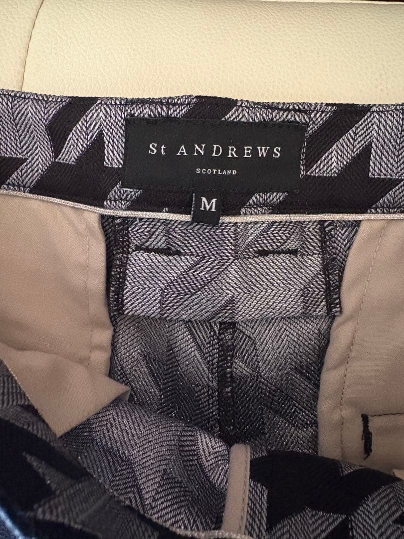 【新品・2万円値引き】SANDREWS ハウンドトゥース柄 高級パンツ