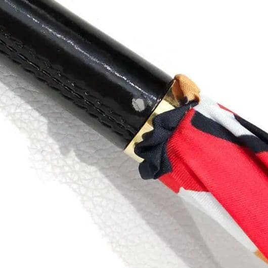ヴィヴィアン 傘　赤　オーヴ　黒　バンブー　手描きデザイン　ペイント