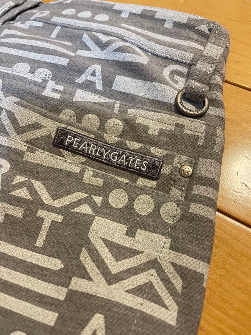 PEARLYGATES グレー幾何学模様パンツ　サイズ4