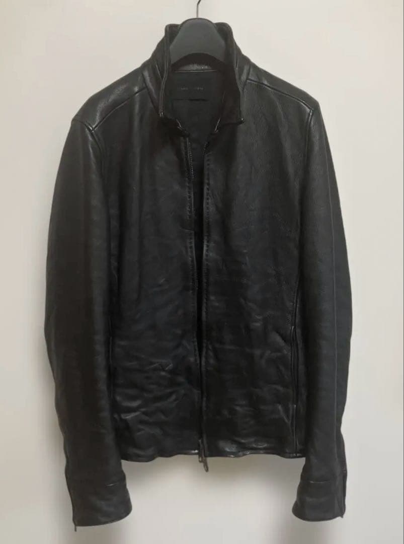 【美品】　ジュンハシモト　レザー　ライダース　ジャケット　4 L