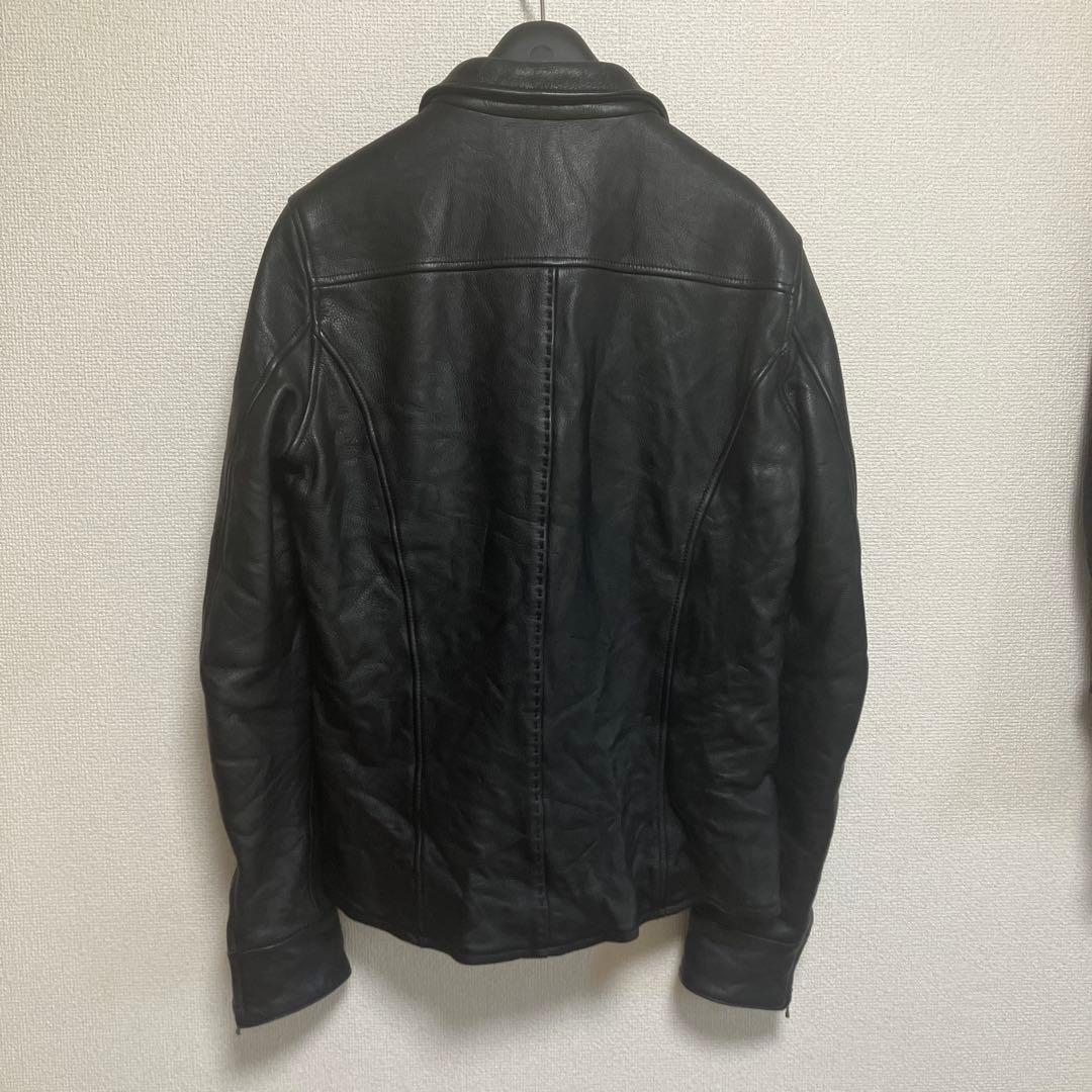 【美品】　ジュンハシモト　レザー　ライダース　ジャケット　4 L