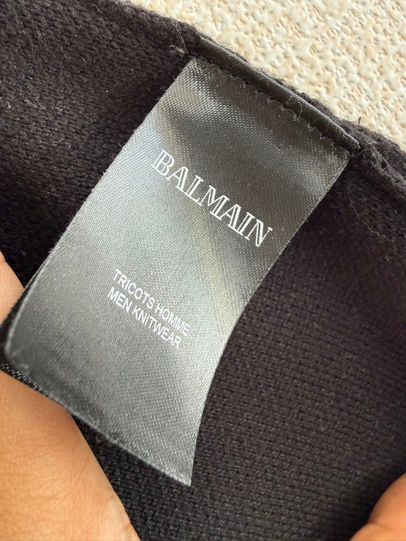 バルマン BALMAIN ニットジャケット ブラック サイズ感M相当 美品