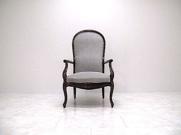 美品 イタリア製 ルイ15世様式 ハイバックアームチェア 　パーソナルチェア
