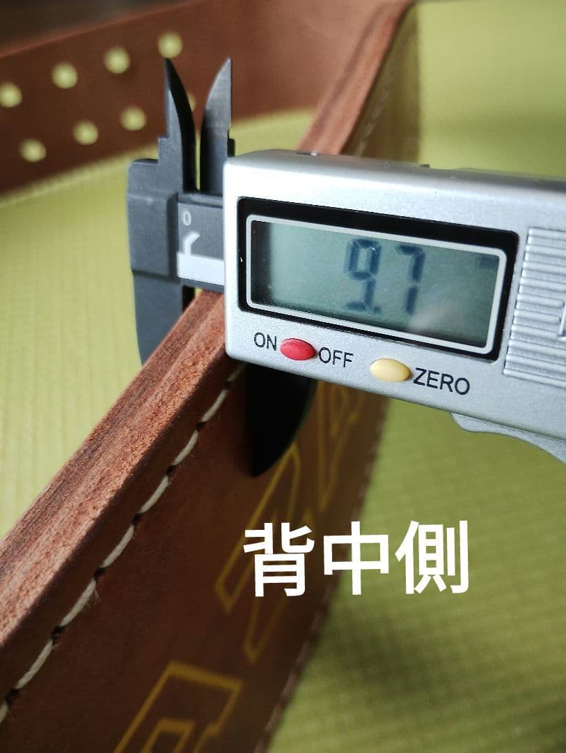 訳あり 新品トレーニングベルト パワーベルト ヌメ革 田崎製作所 改造済 未使用