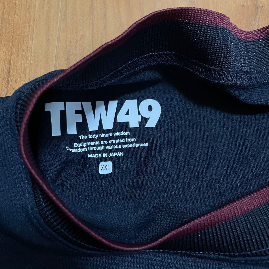 新品　2025モデル　TFW49 モックネック　Tシャツ ネイビー　XXLゴルフ