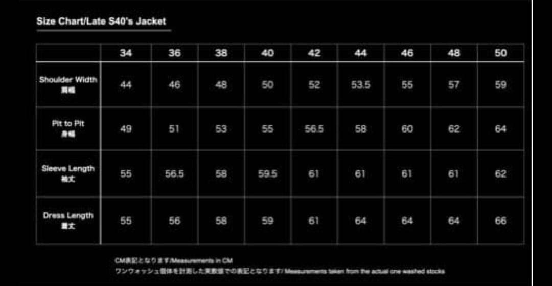 New S40's Jacket 14oz 大戦モデル