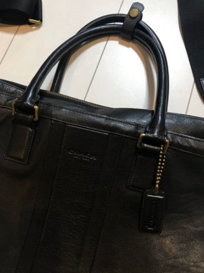 コーチ トートバッグ ショルダーバッグ　ビジネス　バック　トラベル　黒　ブラック