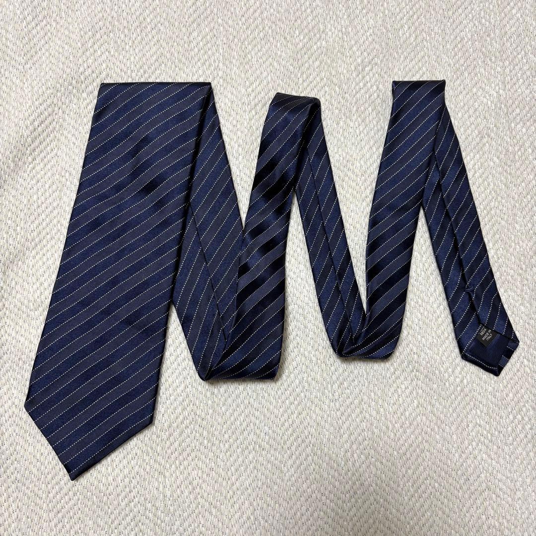 Ermenegildo Zegna ゼニア レジメンタル ネクタイ ネイビー 2