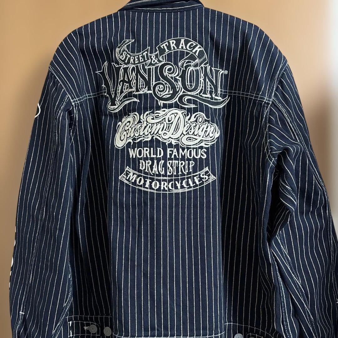 VANSON ストライプデニムジャケット