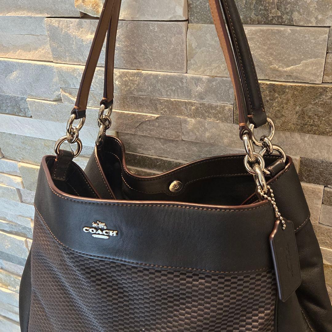 美品　COACH　コーチ　エクスプローテッド　トートバッグ　ハンドバッグ　レザー