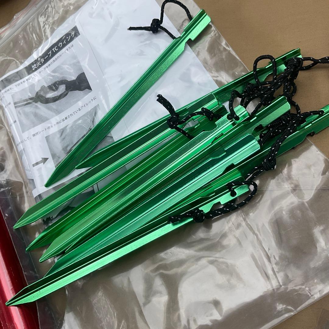 w*w様 未使用　テンマクデザイン　焚き火 タープ　TCWING　ロープ・ポール
