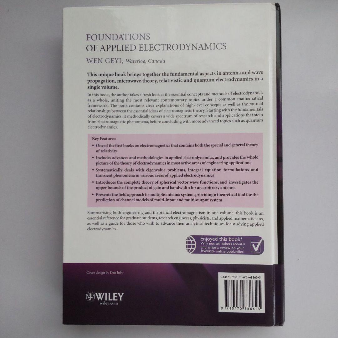 洋書 Foundations of Applied Electrodynamics