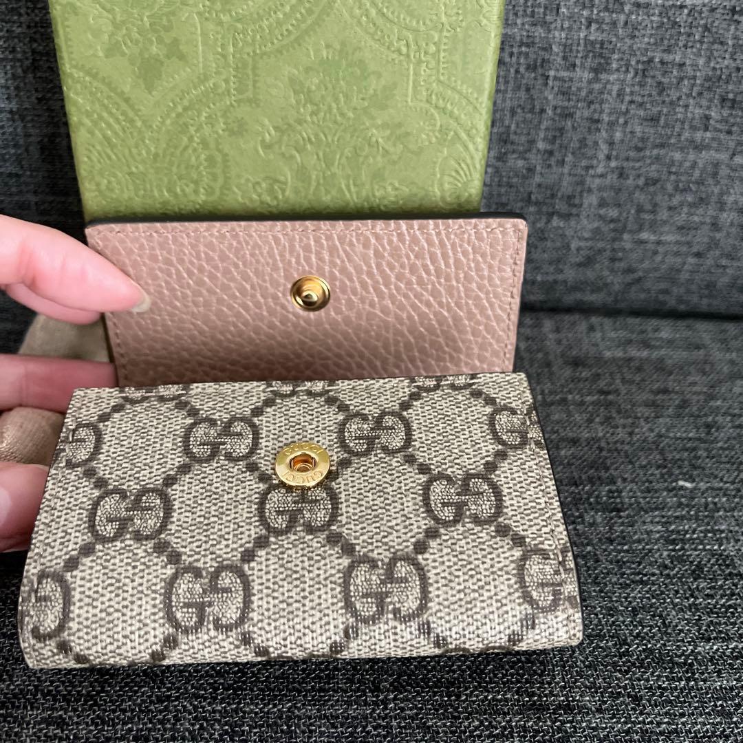 GUCCI レザーキーケース ブラウン/ベージュ